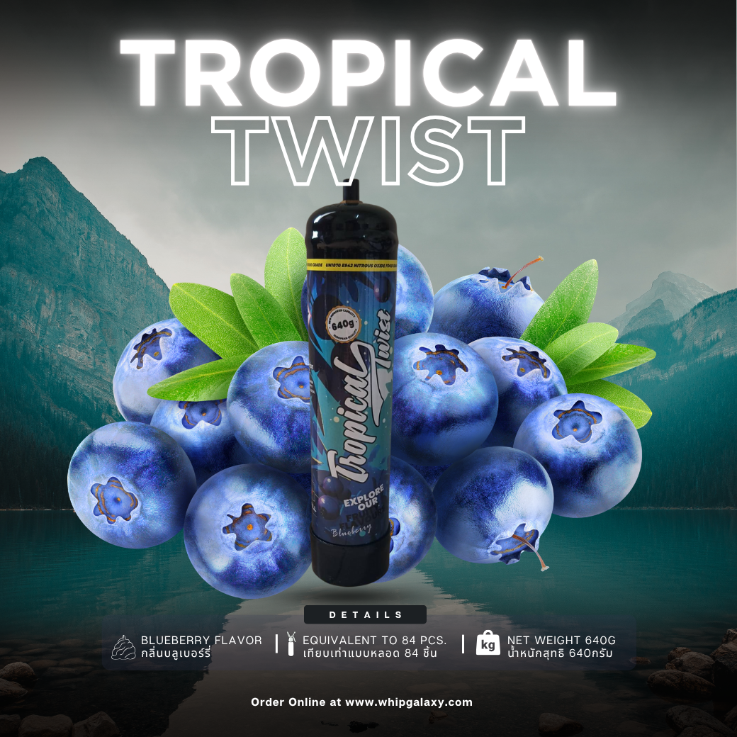 TROPICAL TWIST 640g N2O PURE 99.9% BLUEBERRY FLAVOR