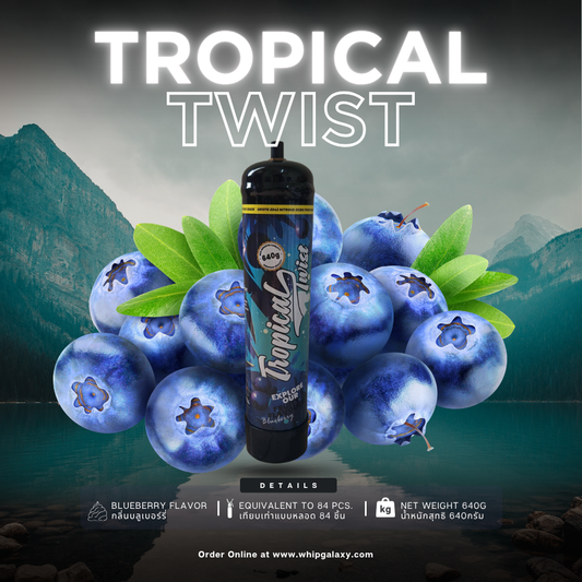 TROPICAL TWIST 640g N2O PURE 99.9% BLUEBERRY FLAVOR