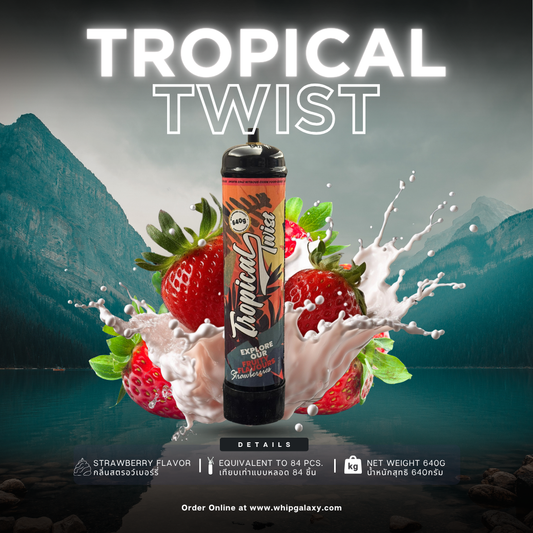 TROPICAL TWIST 640g N2O PURE 99.9% STRAWBERRY FLAVOR